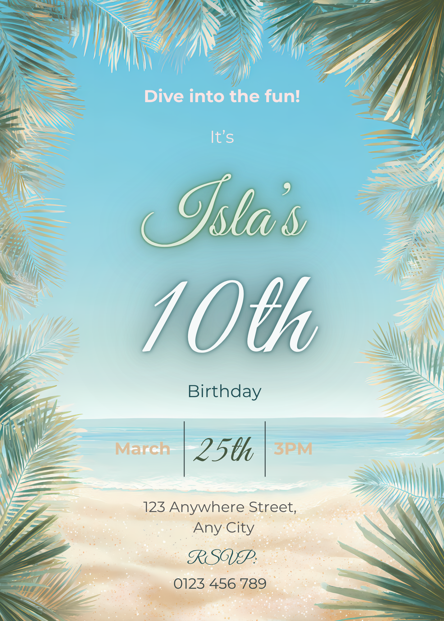 Beach Birthday Description